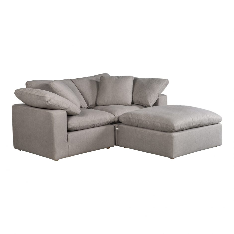 Clay Nook Modular Sectional Livesmart Fabric Light Grey Sectionals| Moe's Home