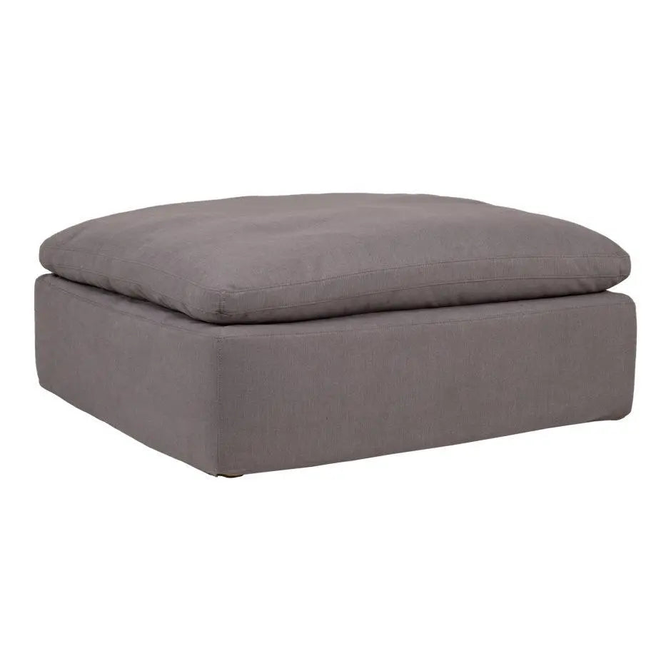 Clay Ottoman Livesmart Fabric Light Grey Ottomans| Moe's Home