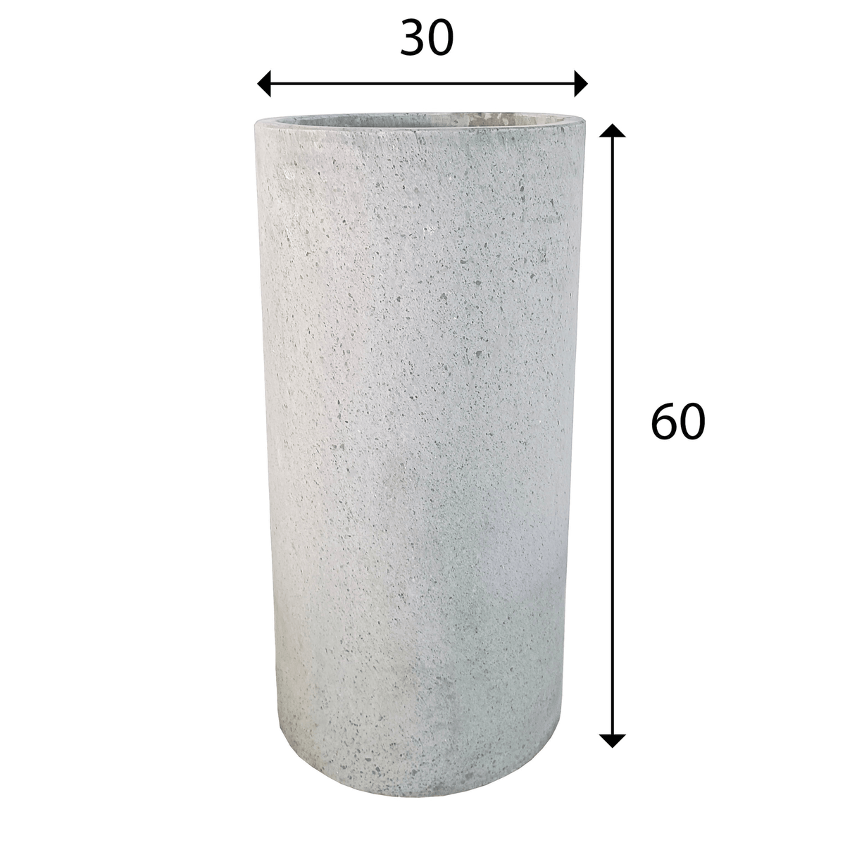 Coal Grey Terrazzo Indoor/Outdoor Plant Pot By Roots30W*30D*60H. Planter| Roots Furniture