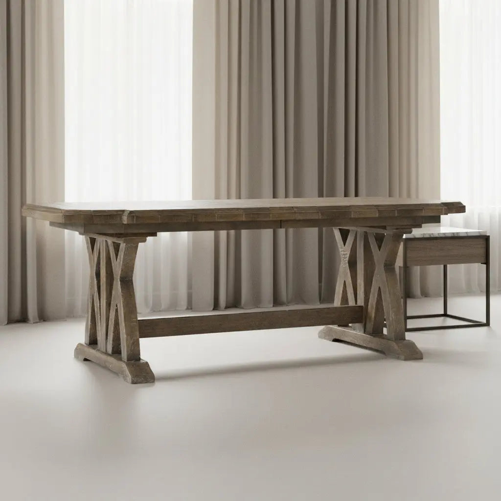 Colibri 88in Trestle Dining Table w/1-20in Leaf Dining Tables| Hooker