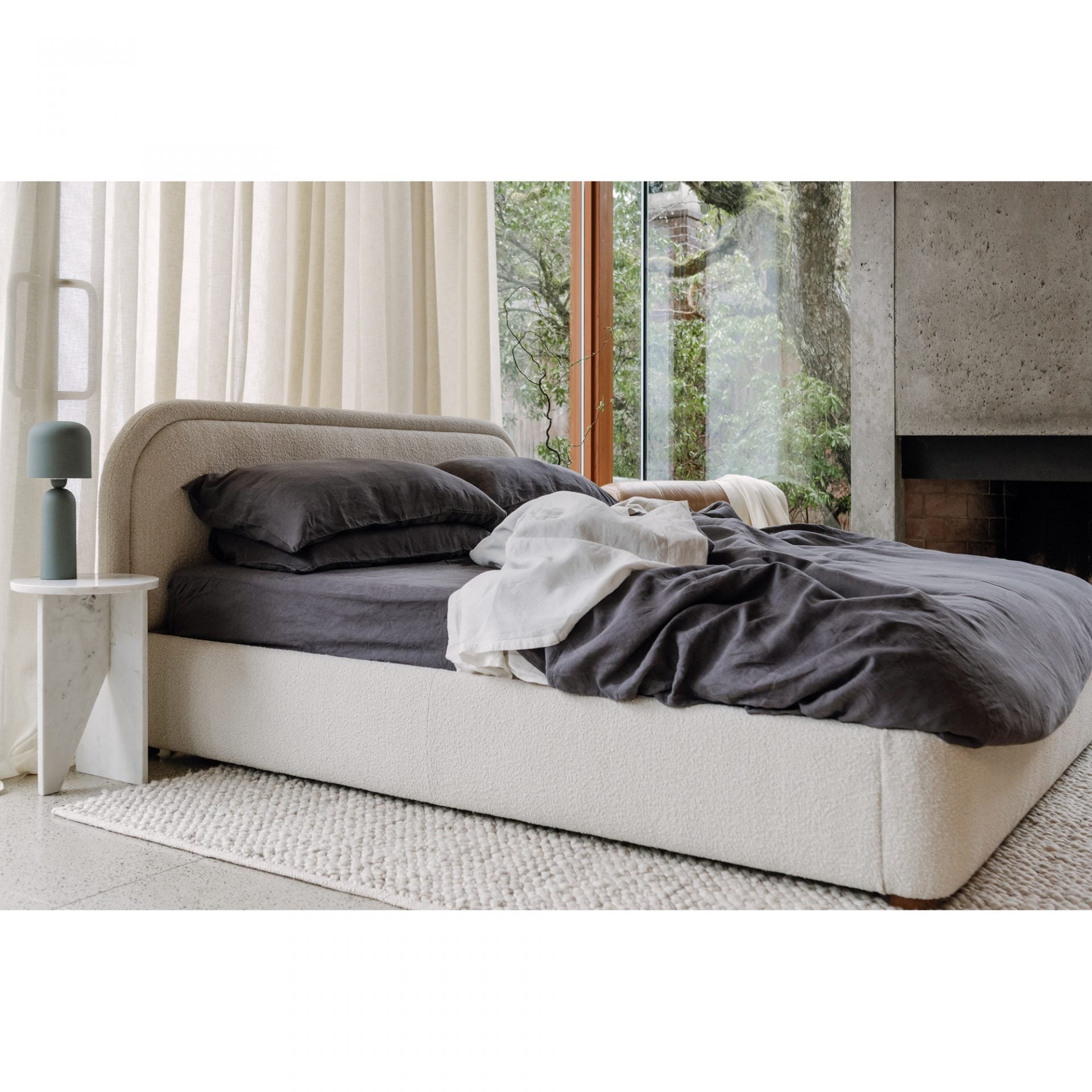 Colin King Bed Oatmeal Beds| Moe's Home