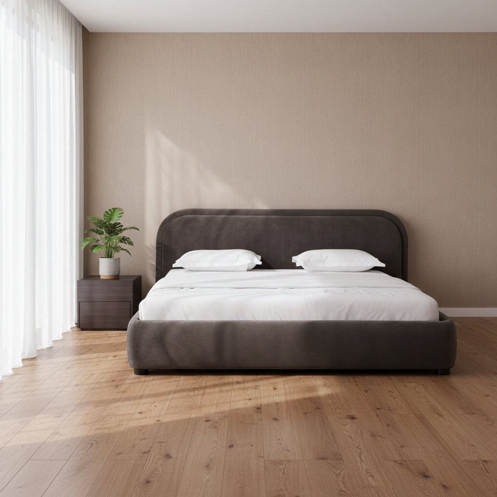 Colin Queen Bed Charcoal Beds| Moe's Home
