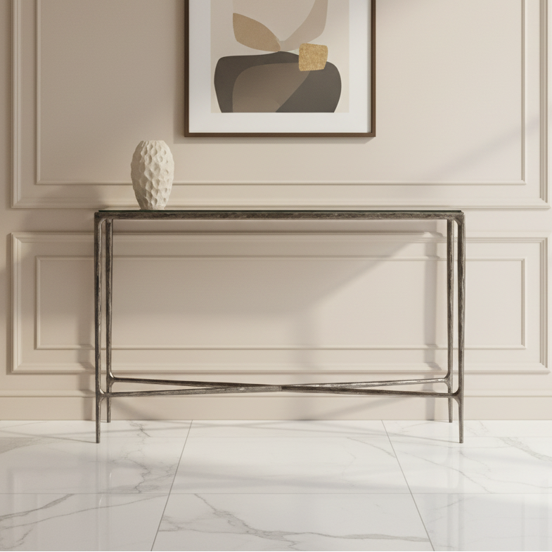 Console Table with Glass Top Consoles & Sideboards| AlRugaib Furniture