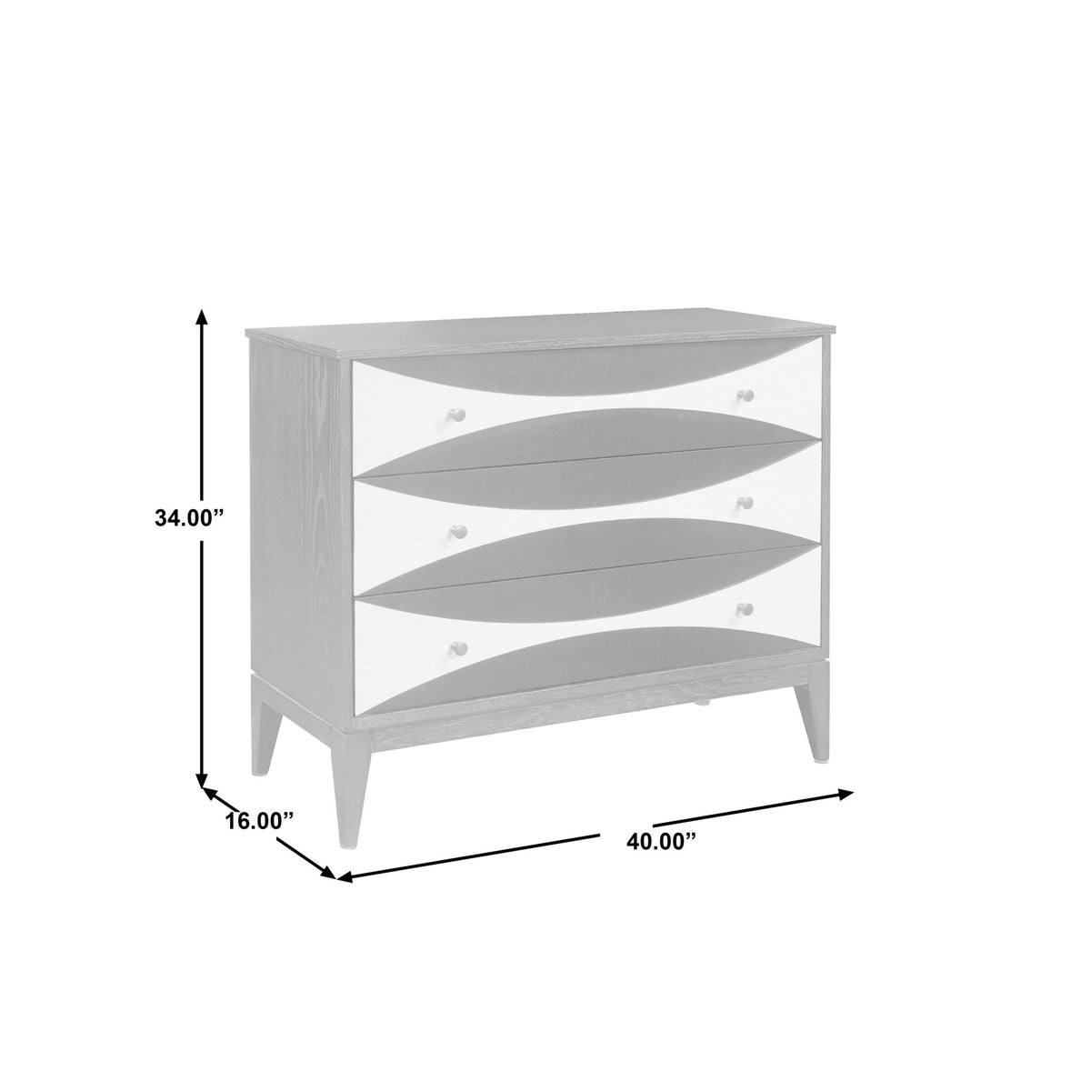 Contemporary Two-Tone 3 Drawer Chest Cabinets & Chests| Hooker