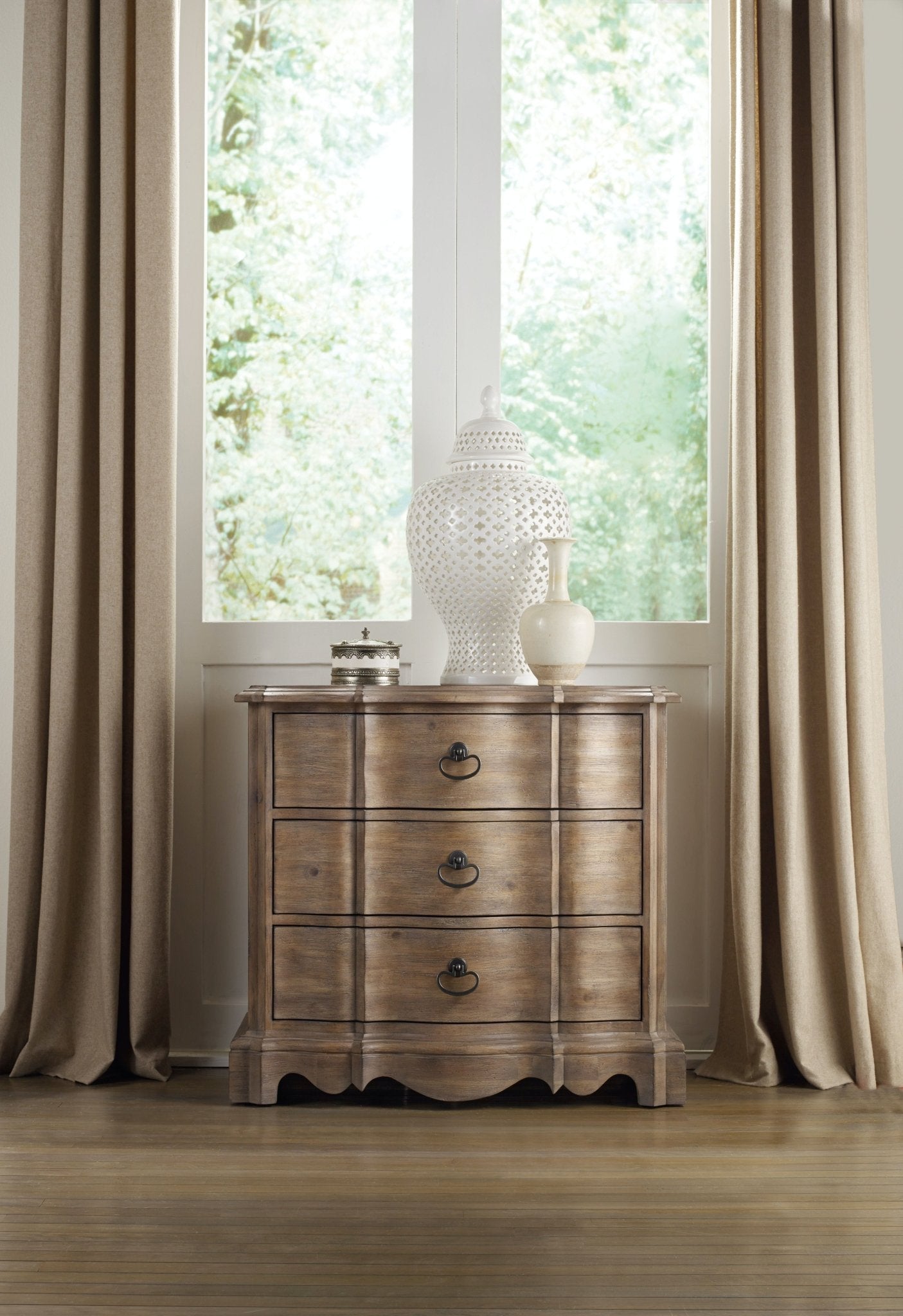 Corsica Three Drawer Nightstand Nightstands| Hooker