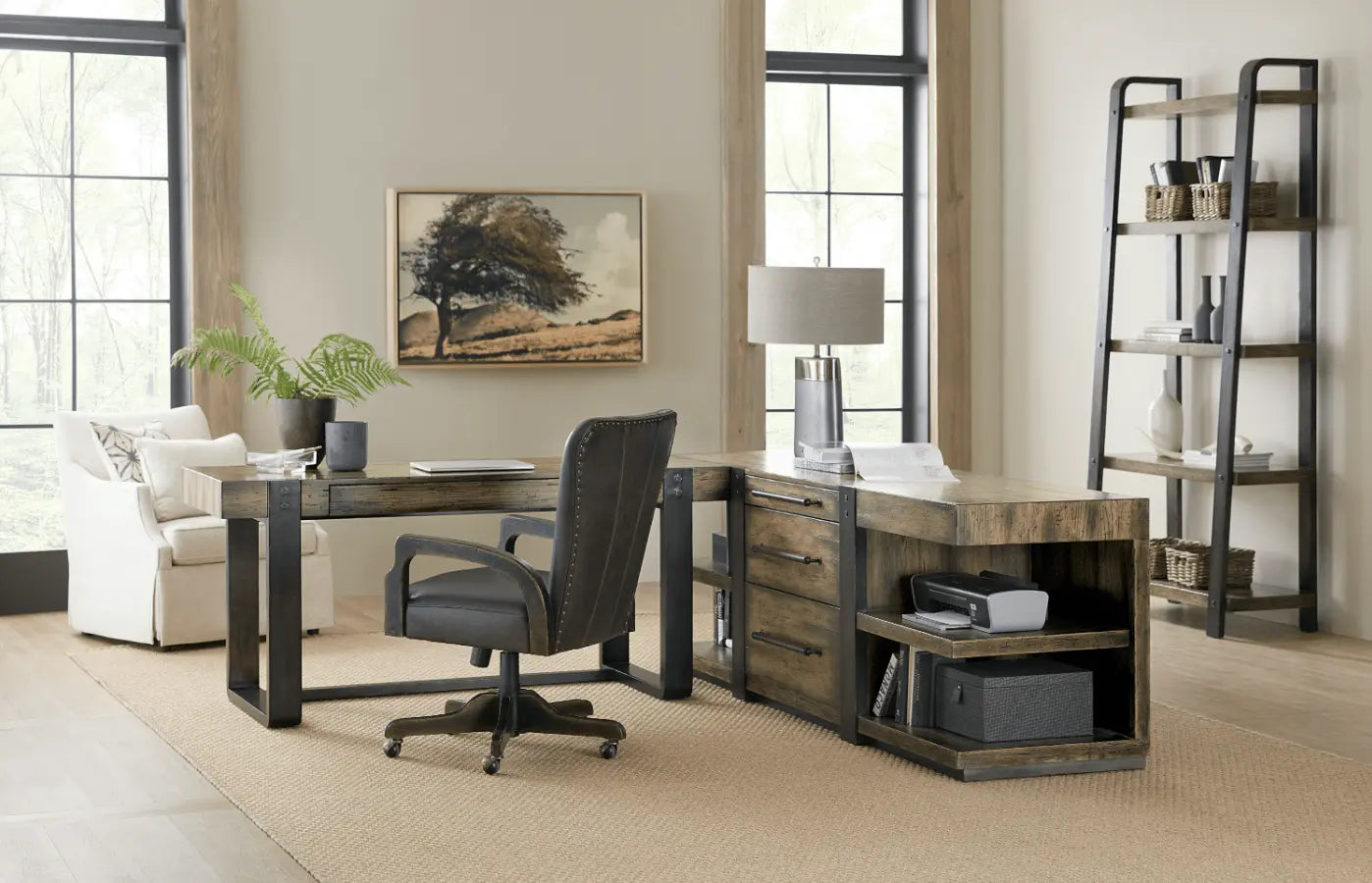Crafted Leg Desk Credenza Office Desks| Hooker