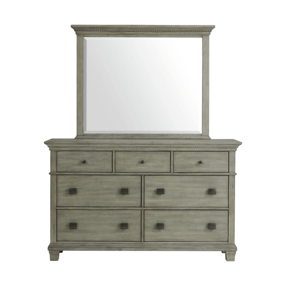 Crawford Dresser & Mirror Set Grey Dressers| Roots Furniture