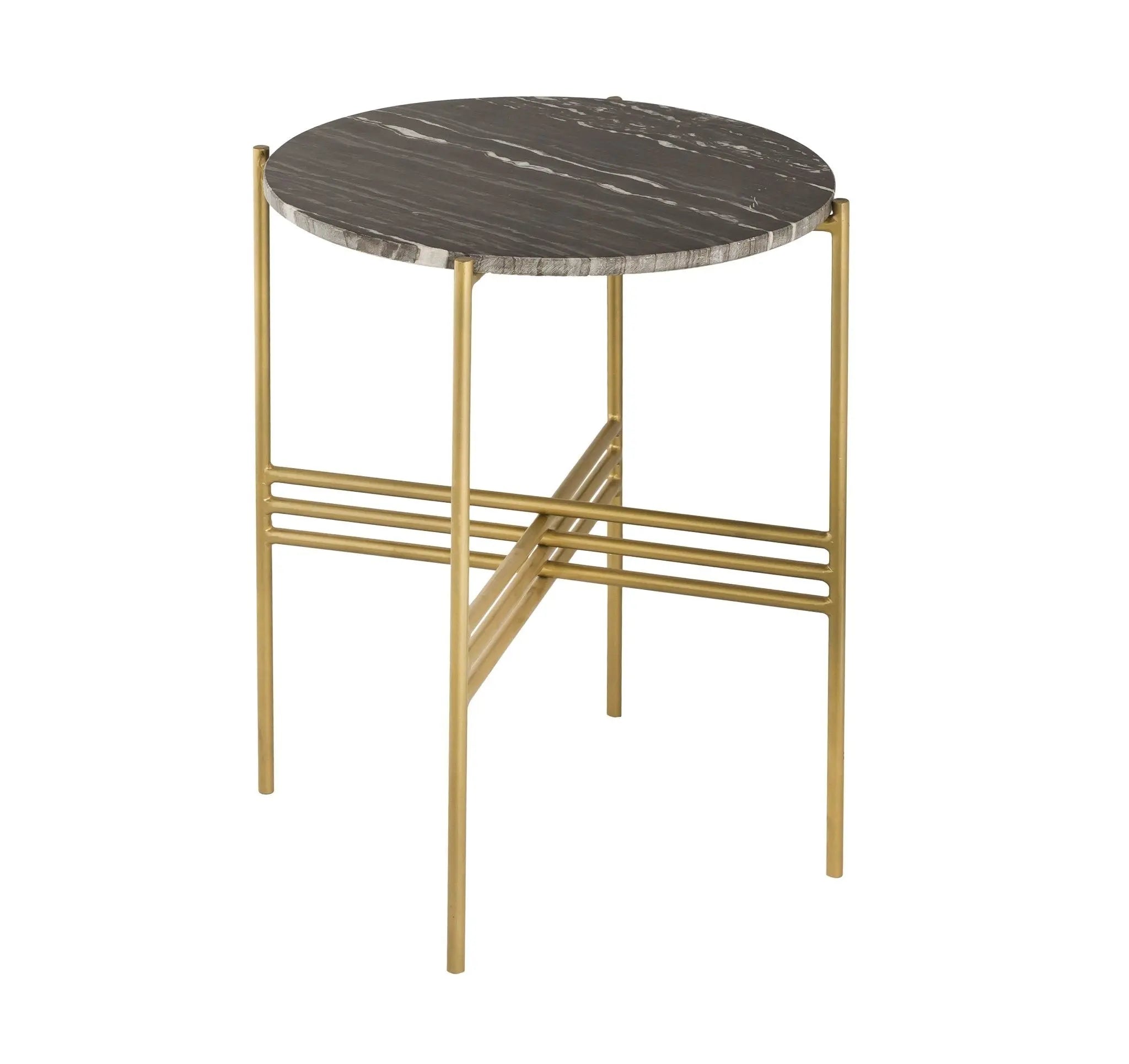 Cress Black Marble Side Table Accent & End Tables| TOV