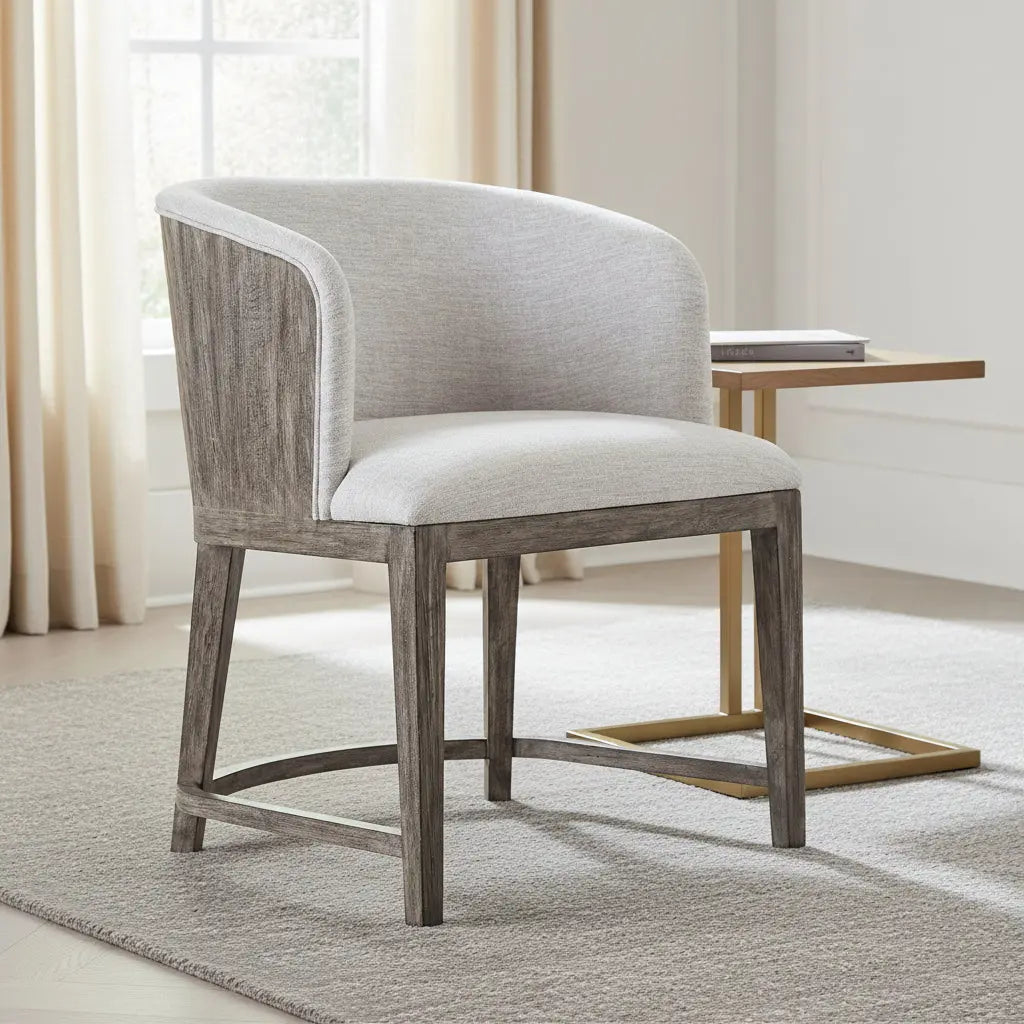 Curata Upholstered Chair w/wood back Chairs| Hooker