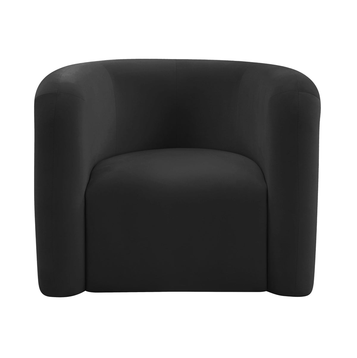 Curves Black Velvet Lounge Chair Chairs| TOV