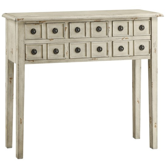 Newcastle 6 Drawer Antique White Console (6547854393440)