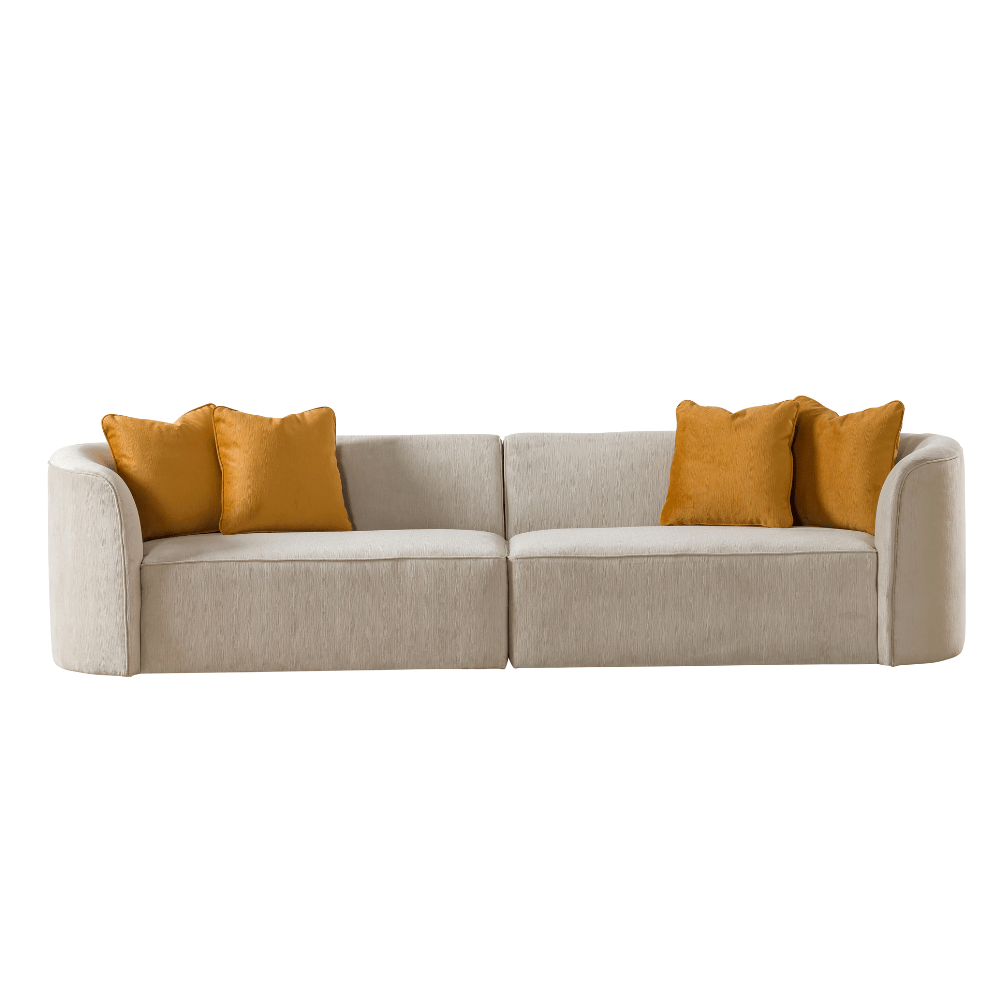 Dana Beige Living Room Set ( 4 Seater + Chair) Living Room Sets| Roots Furniture