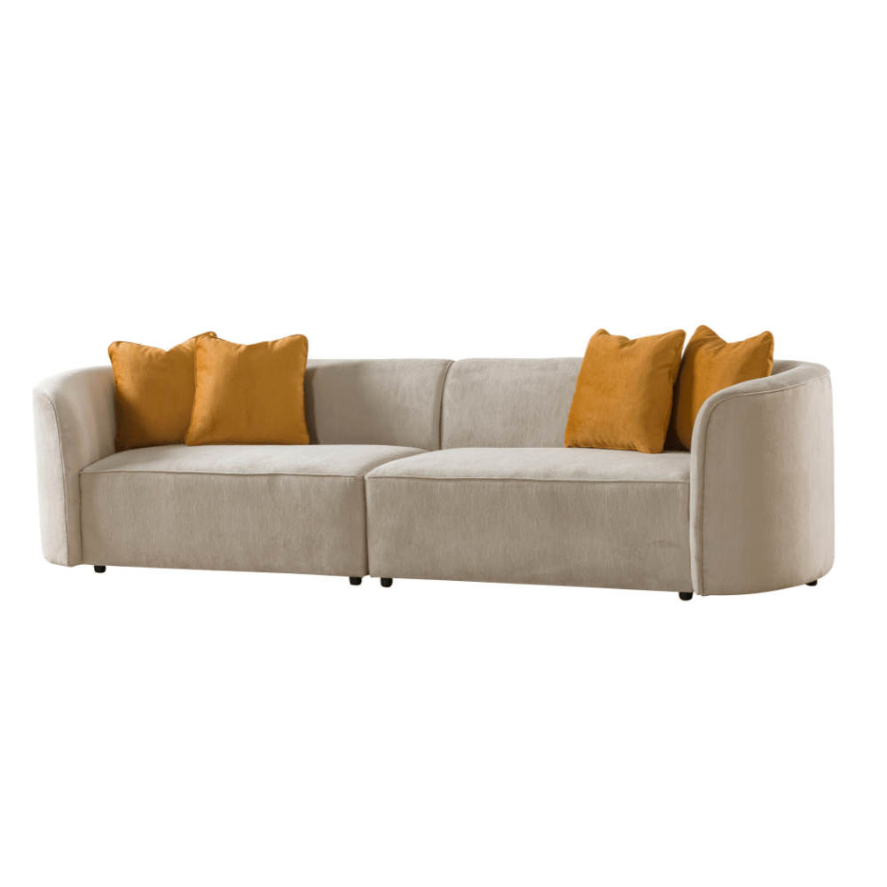 Dana Beige Mustard 4 Seater Sofa (287cm) XL Sofas| Roots Furniture