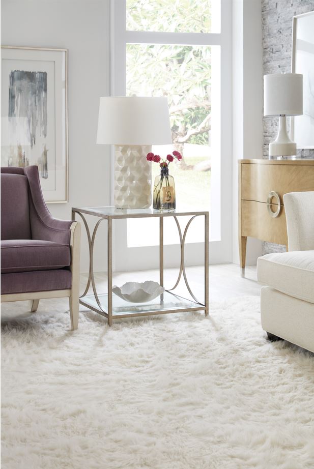 Wavecrest Metal and Glass End Table (6596429676640)