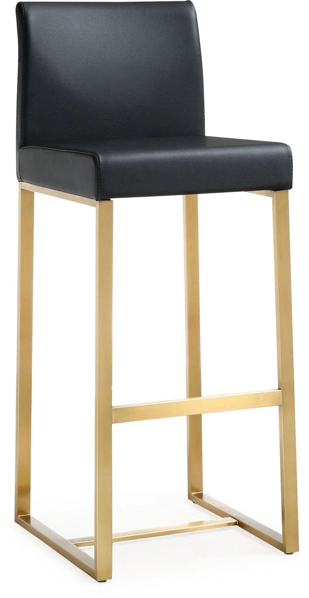 Denmark Black Gold Steel Barstool Counter Stools| TOV