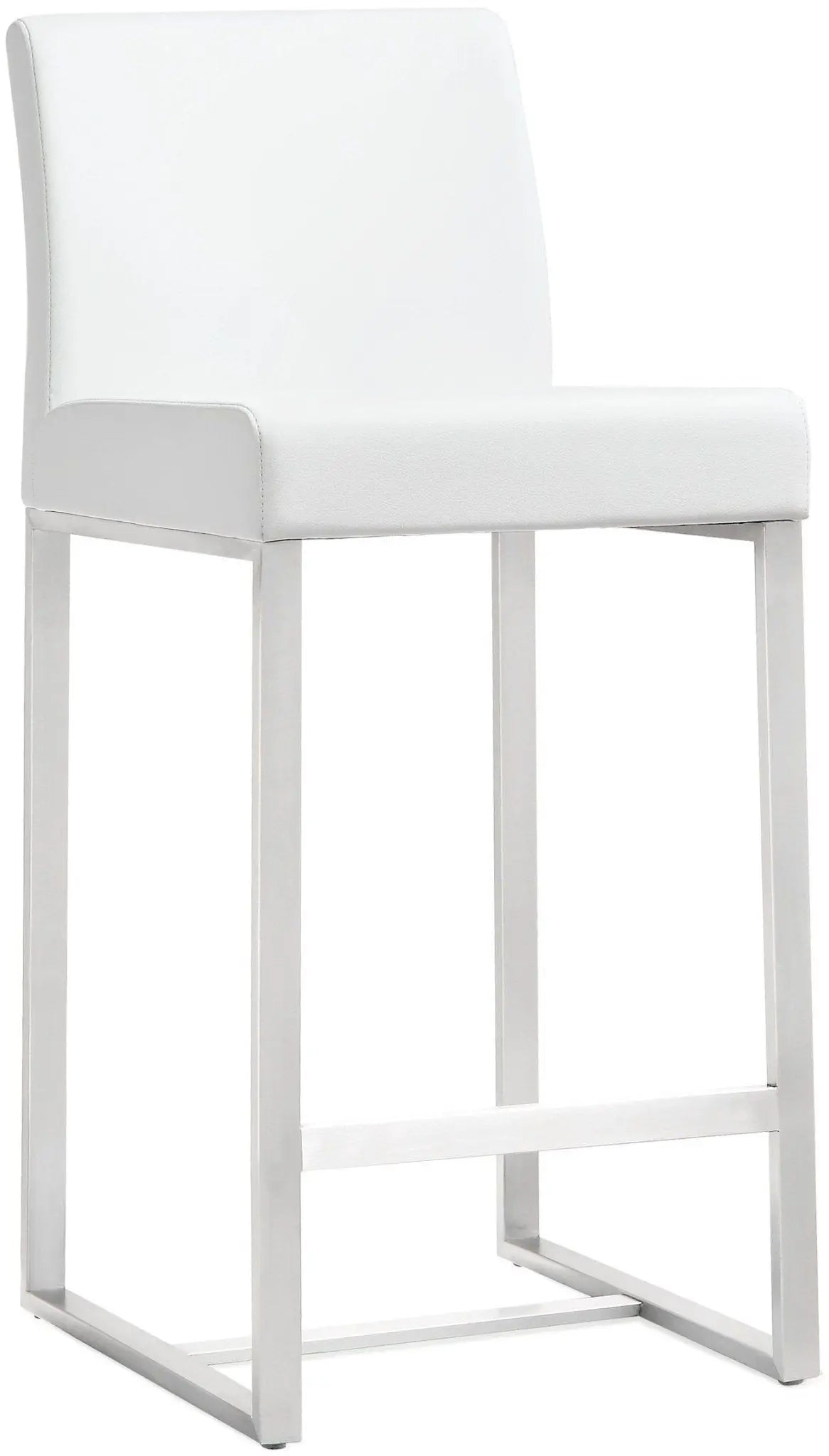Denmark White Steel Counter Stool Counter Stools| TOV