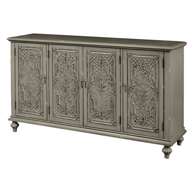 Gray Tin Front Four Door Credenza (6629782749280)