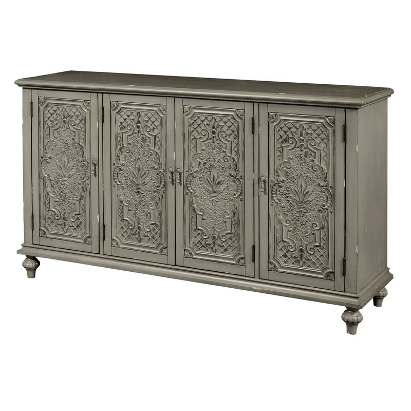Gray Tin Front Four Door Credenza (6629782749280)
