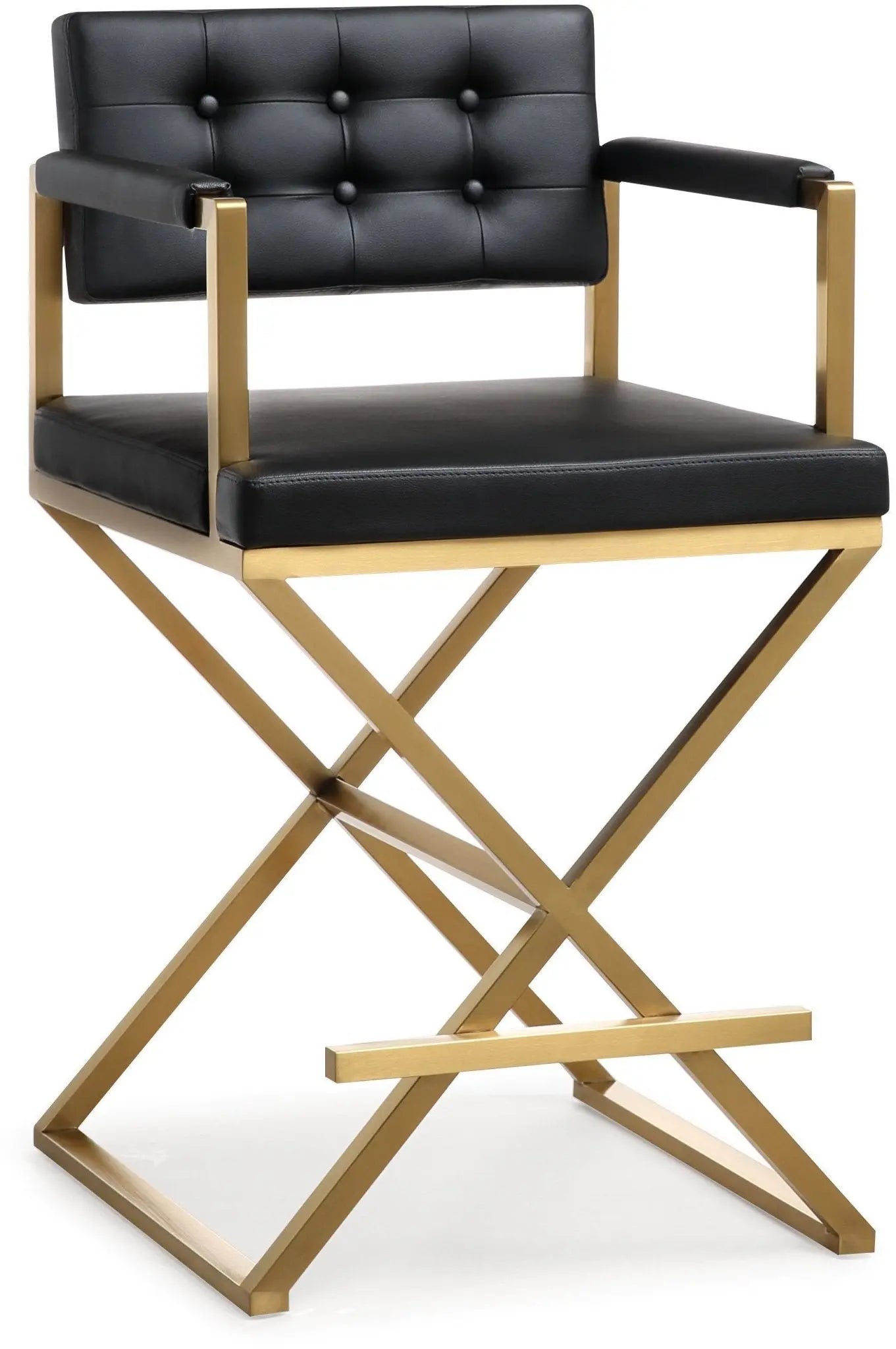 Director Black Gold Steel Counter Stool Counter Stools| TOV