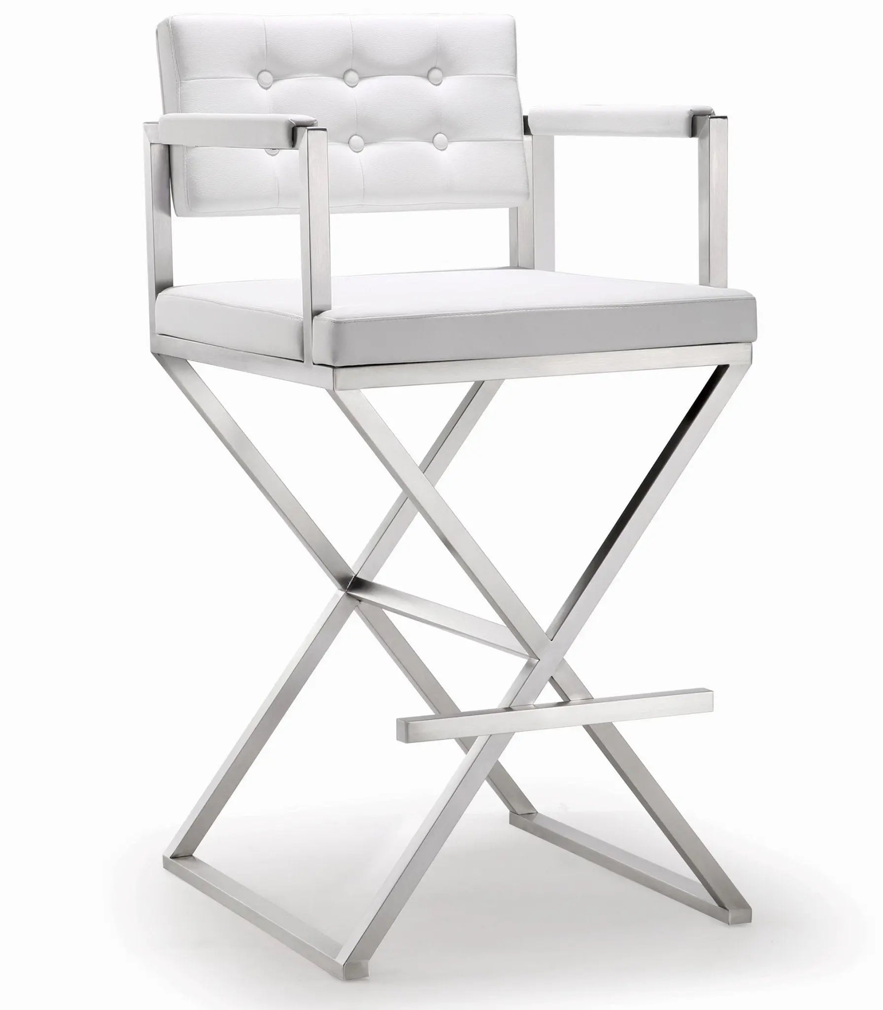 Director White Steel Barstool Counter Stools| TOV