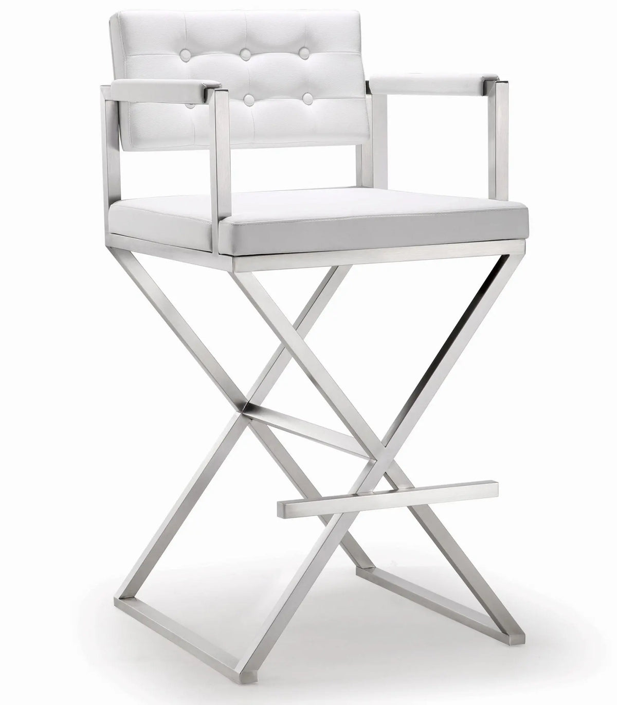 Director White Steel Barstool Counter Stools| TOV