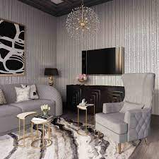 Alina Grey Tall Tufted Back Chair (4576360792160)