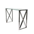 Stainless Steel & Glass Console Table (6621672439904)