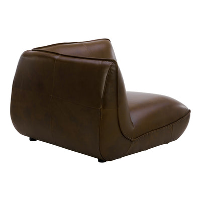 Zeppelin Leather Corner Chair Toasted Hickory