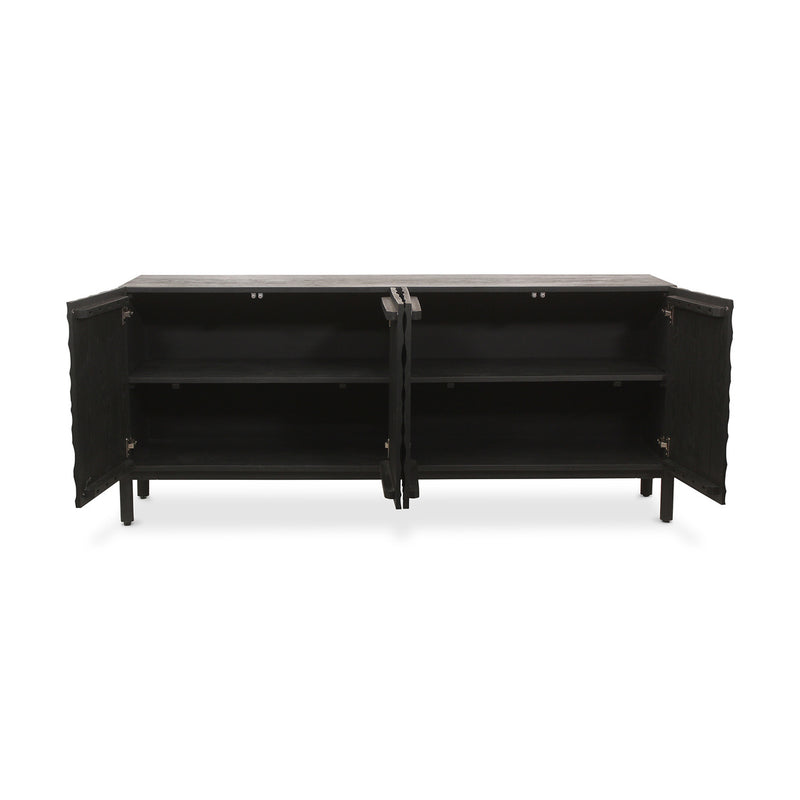 Misaki Oak Sideboard Black