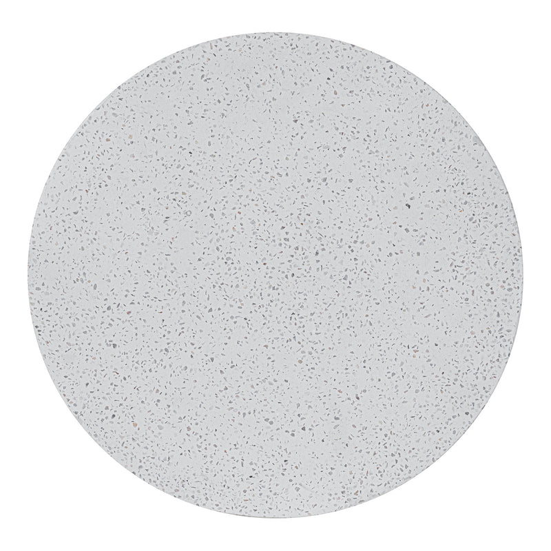 Mineral Outdoor Side Table White Terrazzo
