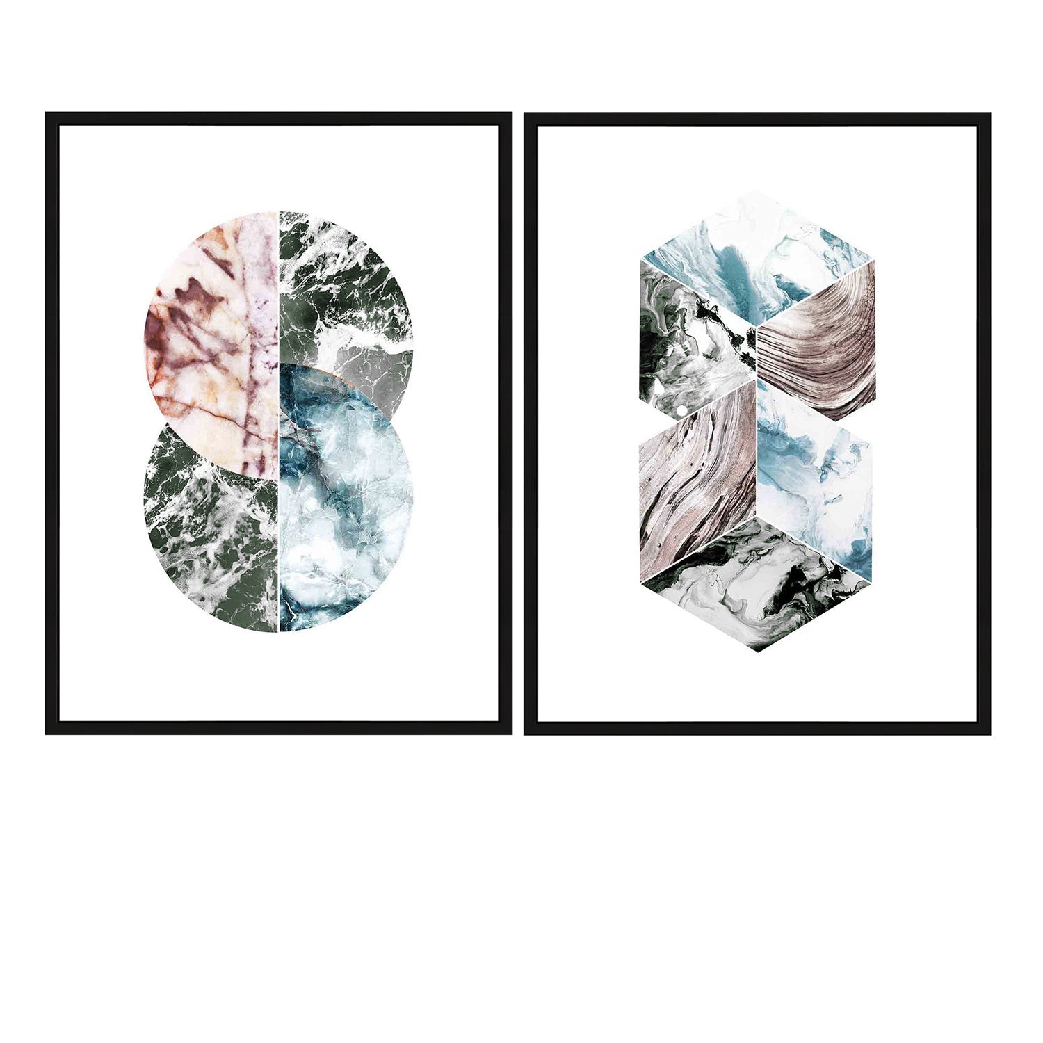 Elemental Marble Duo Framed Wall Art Wall Art| Crestview