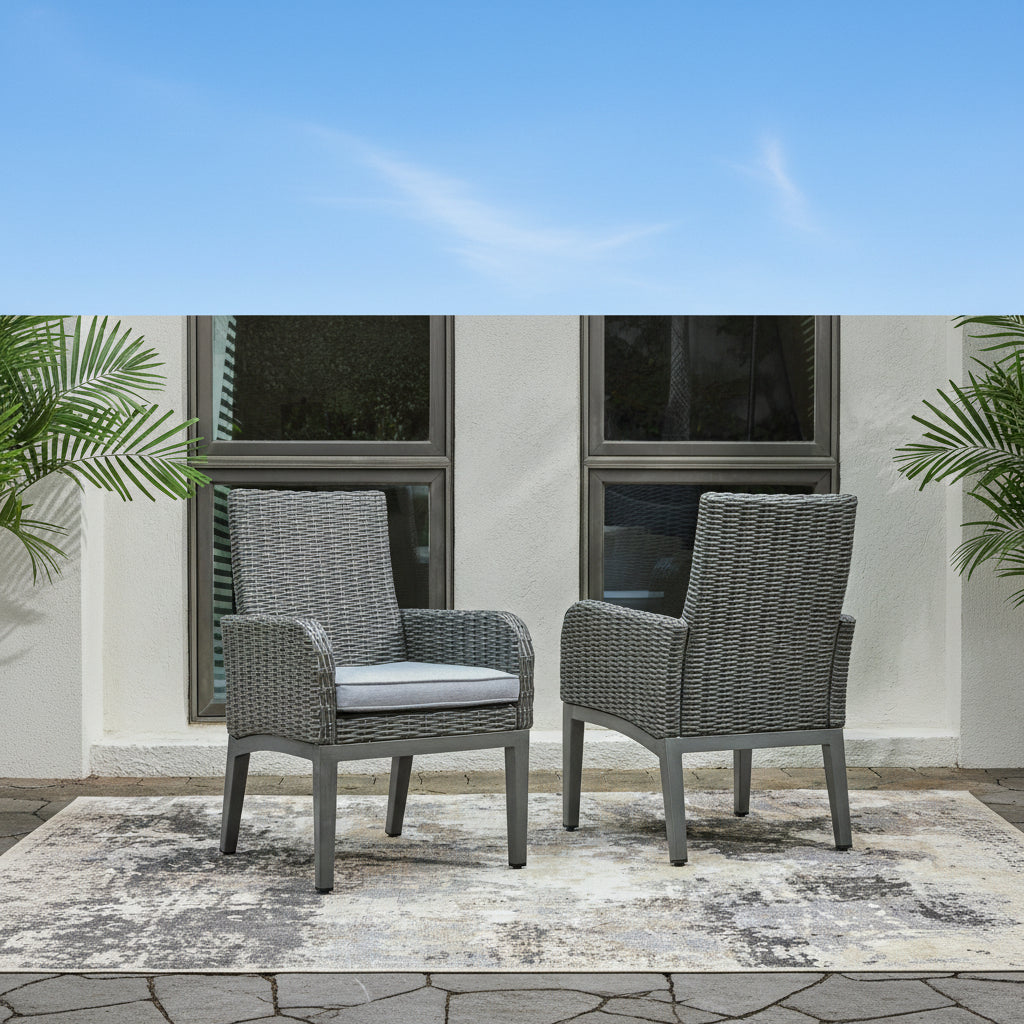 Elite Park Arm Chair with Cushion (Set of 2) Outdoor Chairs| Ashley Homestore