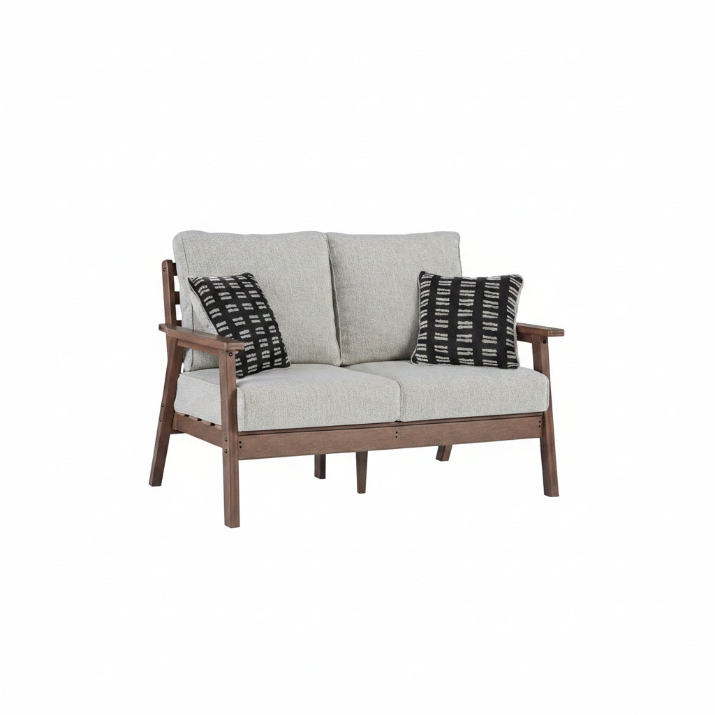 Emmeline Outdoor Loveseat with Cushion Outdoor Loveseats & Sofas| Ashley Homestore