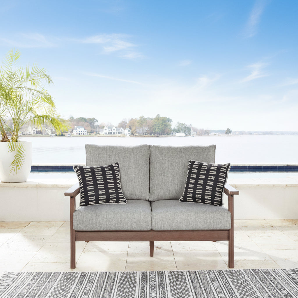 Emmeline Outdoor Loveseat with Cushion Outdoor Loveseats & Sofas| Ashley Homestore