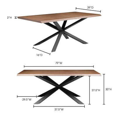 Oslo Dining Table Walnut - Al Rugaib Furniture (4583180107872)