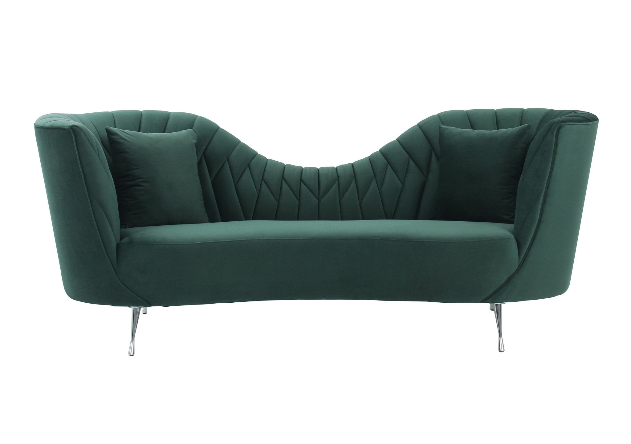 Eva Forest Green Velvet Sofa Sofas & Loveseats| TOV