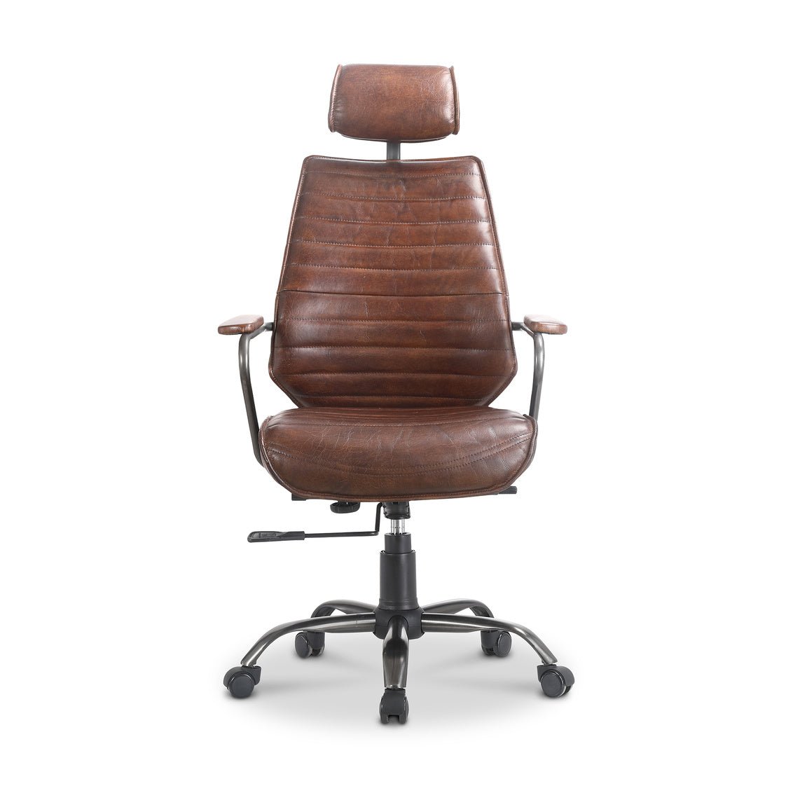 Executive Office Chair Dark Brown Leather Office Chairs| Moe's Home