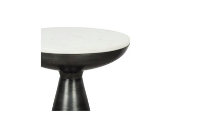 Font Side Table White Marble