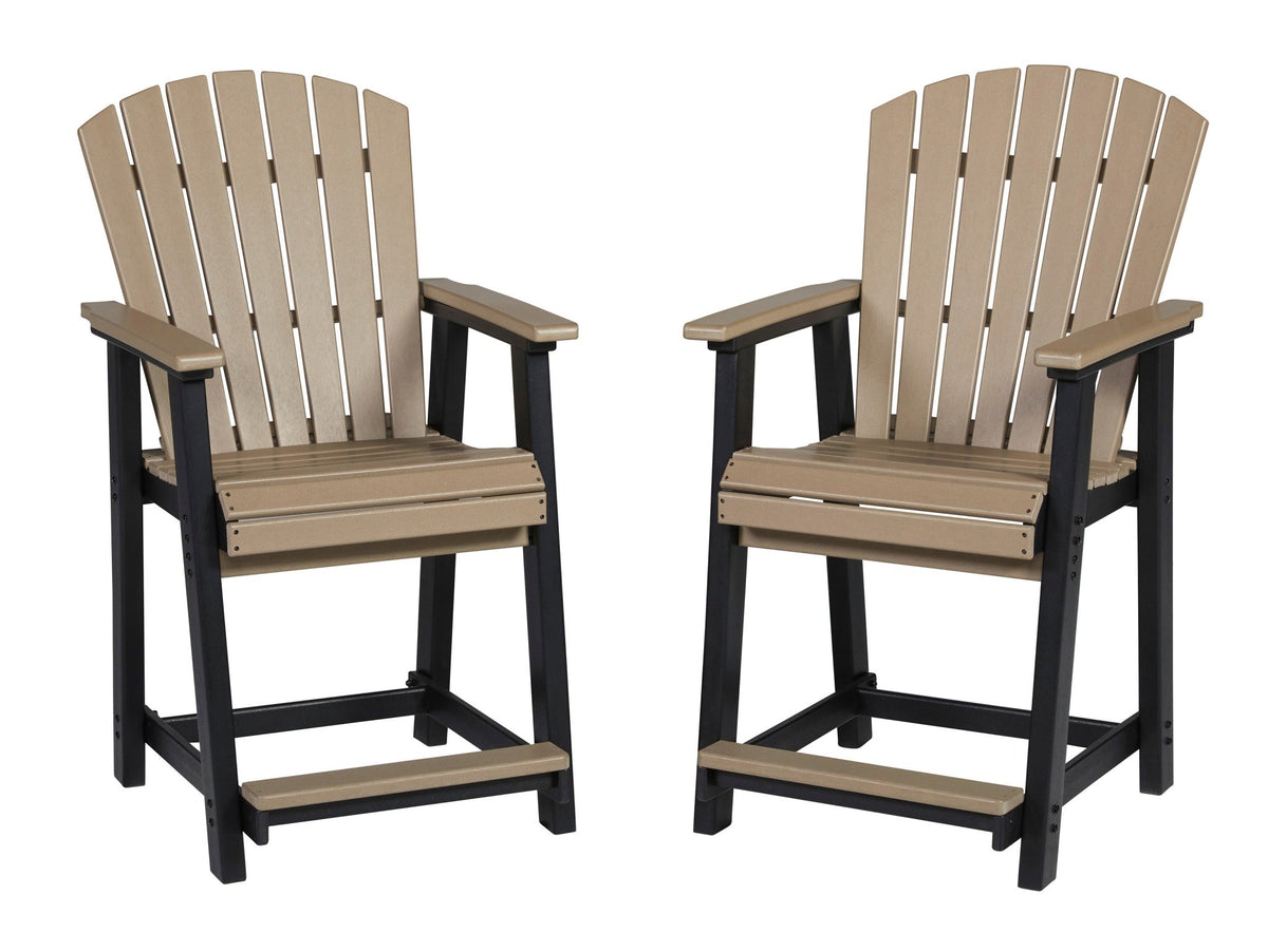 Fairen Trail Outdoor Counter Height Bar Stool (Set of 2) Outdoor Chairs| Ashley Homestore