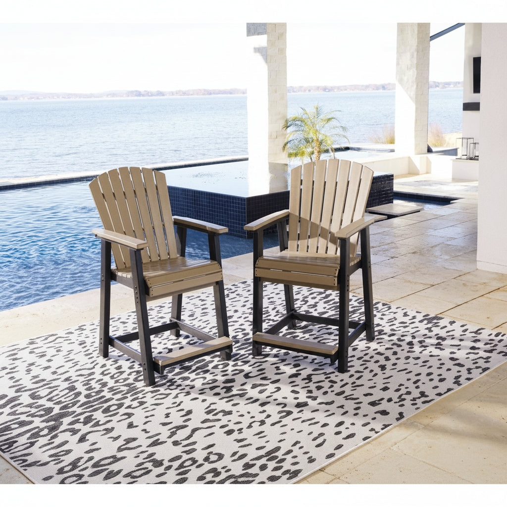 Fairen Trail Outdoor Counter Height Bar Stool (Set of 2) Outdoor Chairs| Ashley Homestore