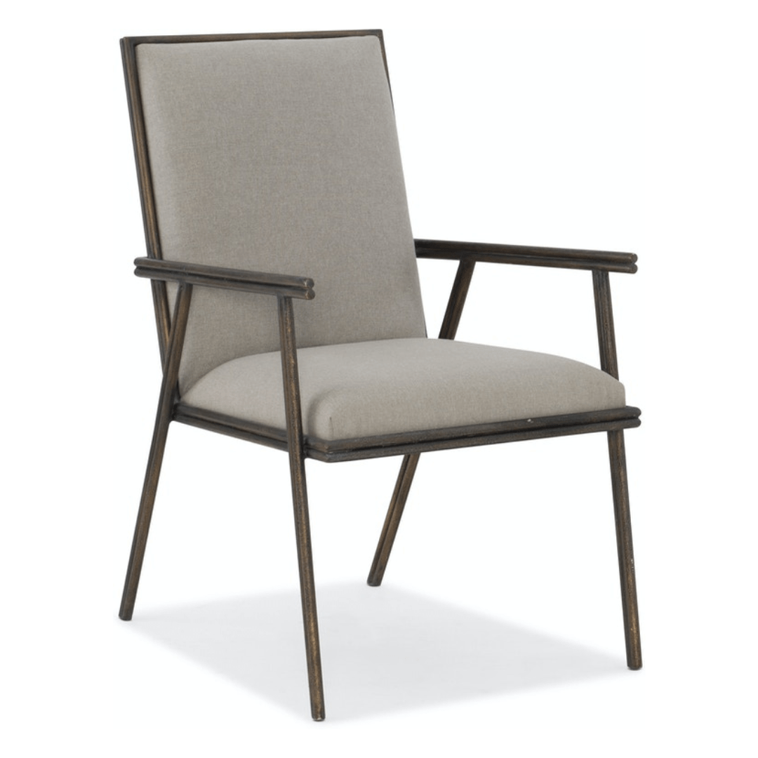 Fairview Metal Upholstered Arm Chair Dining Chairs| Hooker