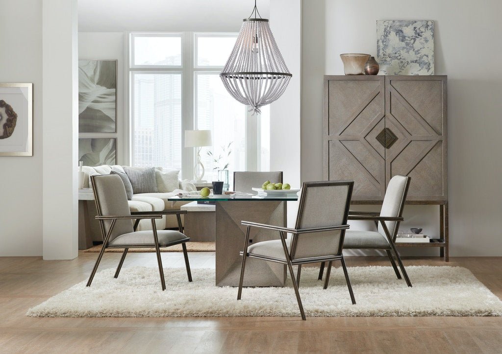 Fairview Metal Upholstered Arm Chair Dining Chairs| Hooker