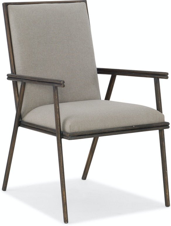 Fairview Metal Upholstered Arm Chair Dining Chairs| Hooker