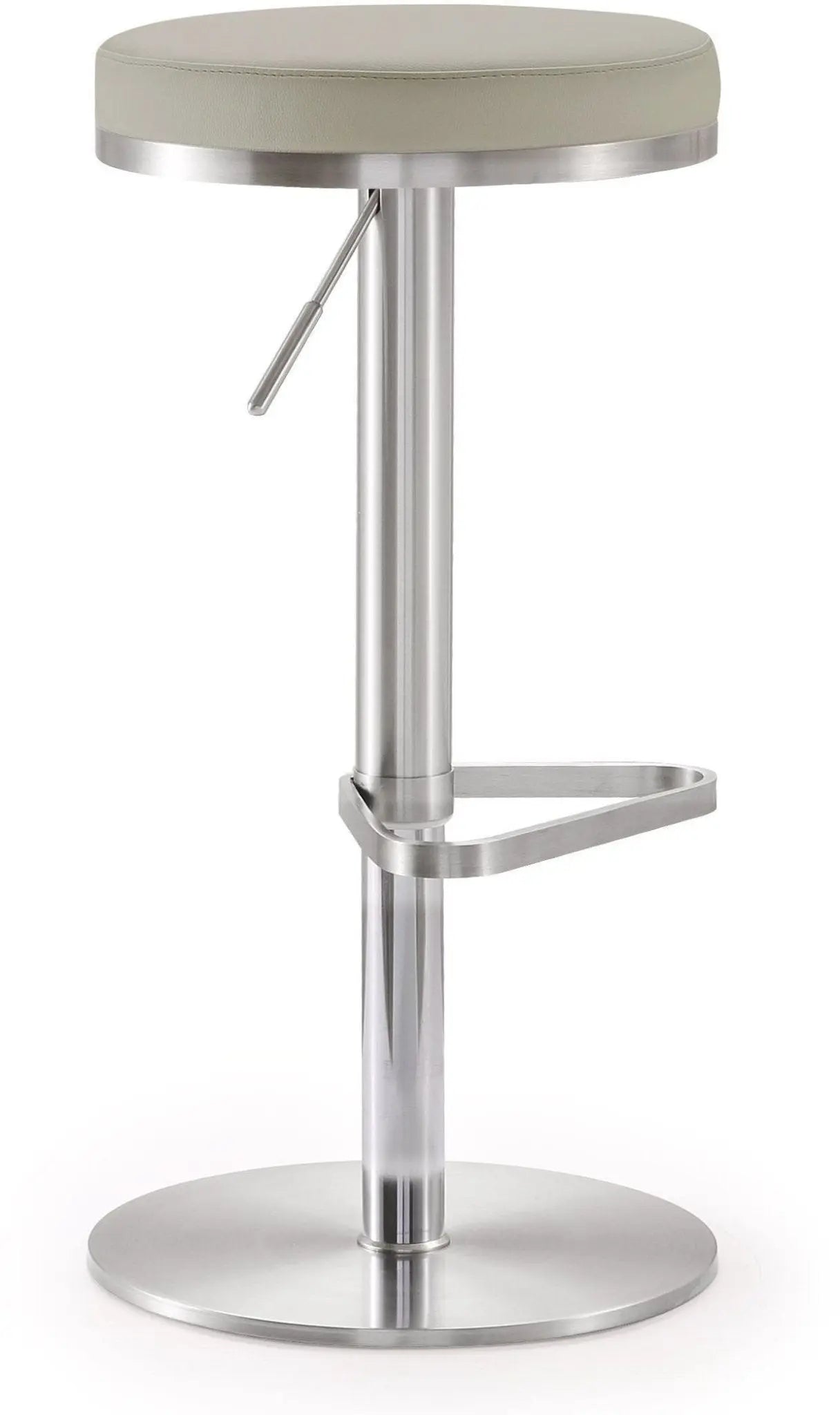 Fano Light Grey Steel Adjustable Barstool Counter Stools| TOV