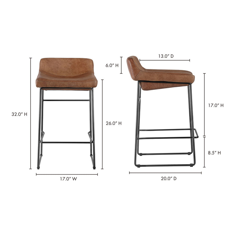 Starlet Counter Stool Open Road Brown Leather-M2