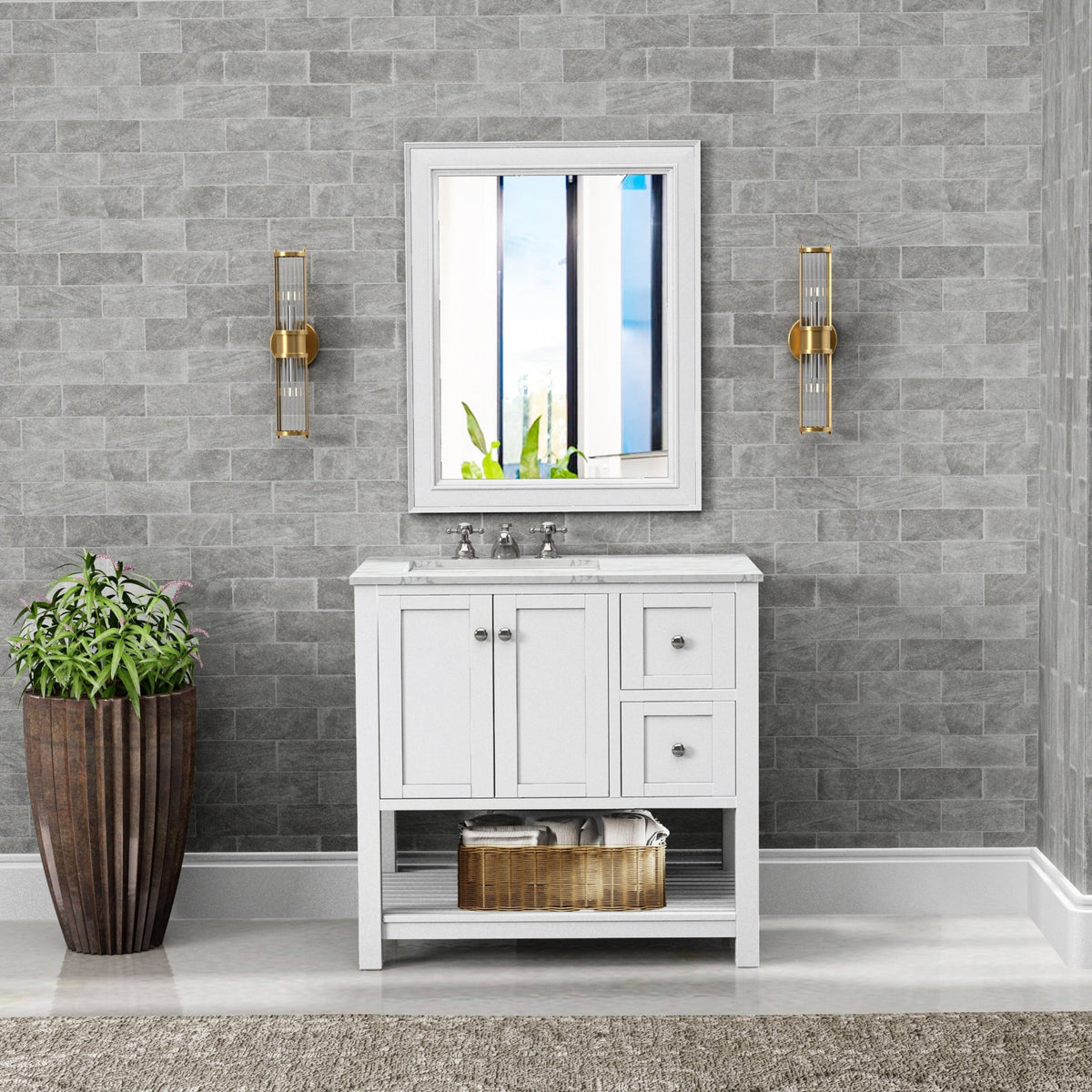FL 36" Vanity Sinks| Roots Furniture