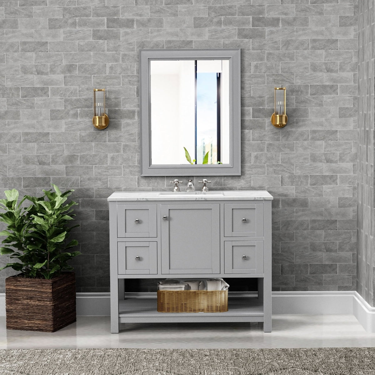 FL 42" Vanity Sinks| Roots Furniture