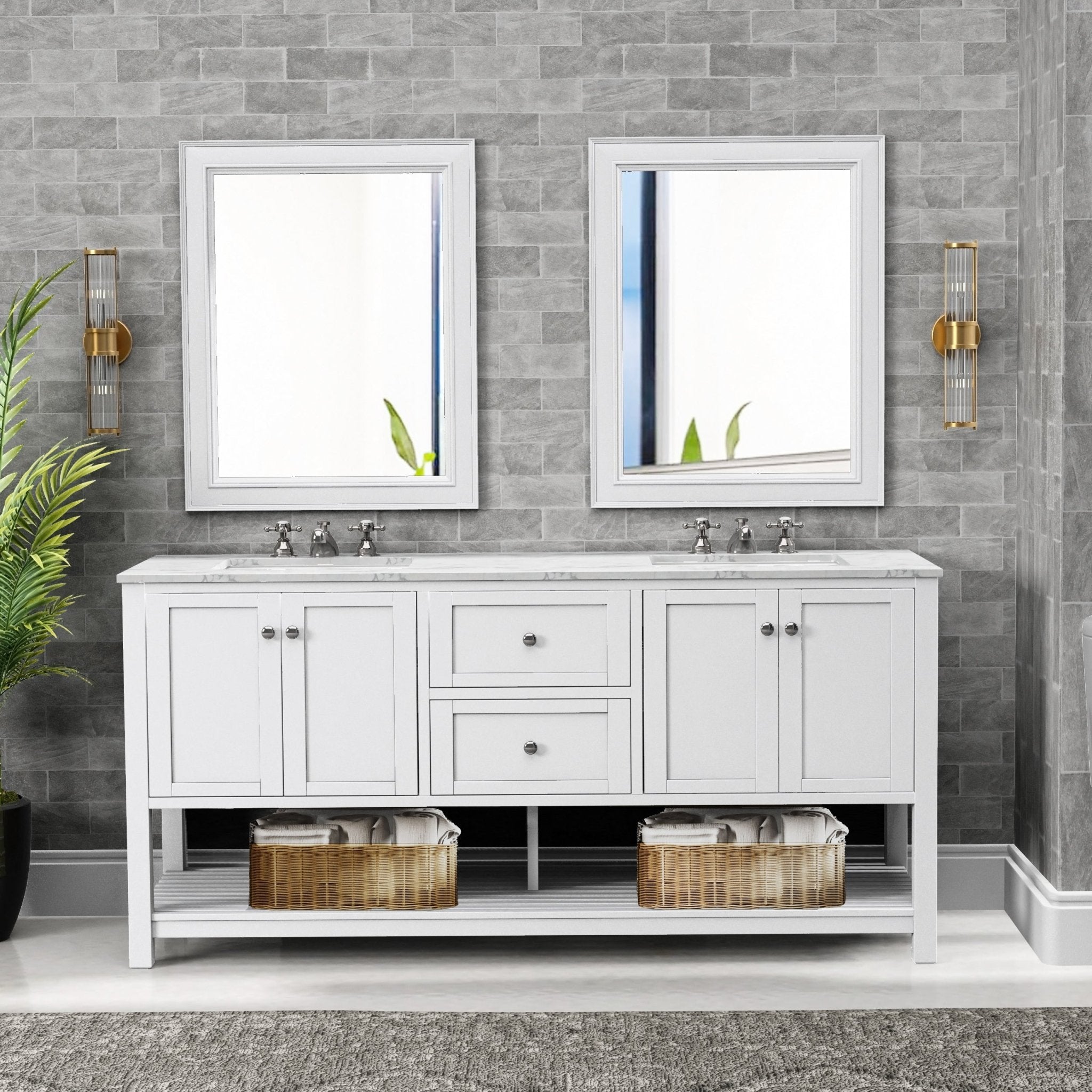 FL 72" Vanity Sinks| Roots Furniture