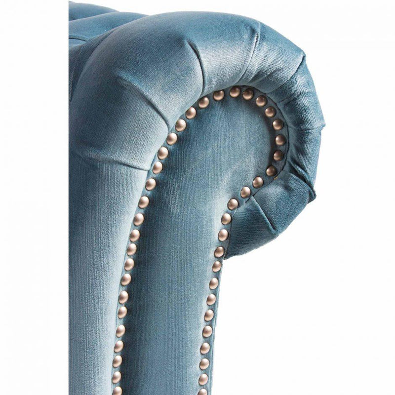Bibiano Chaise Velvet Blue - Al Rugaib Furniture (4583218675808)