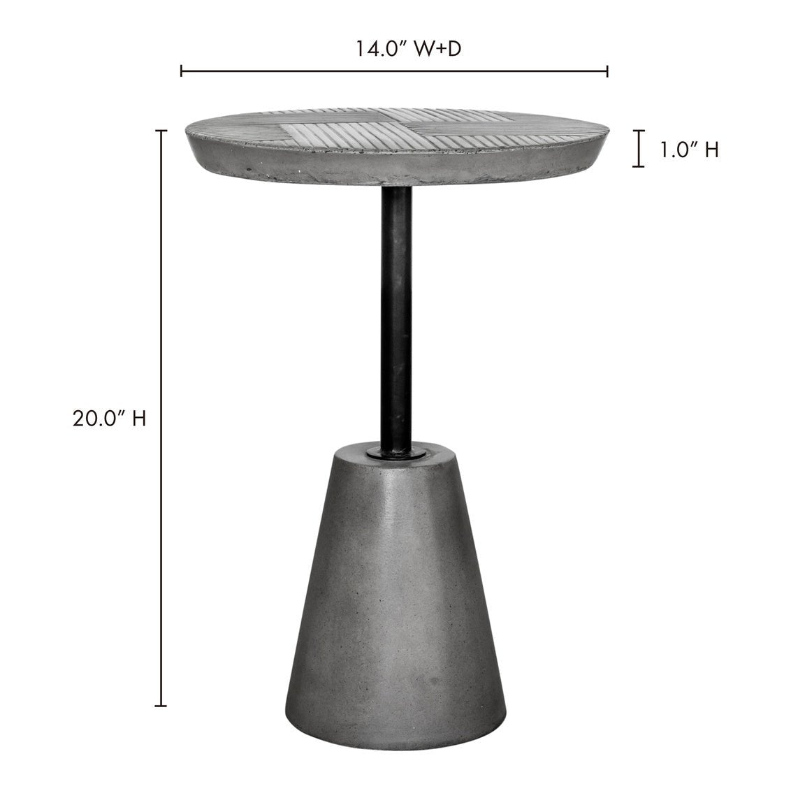 Foundation Outdoor Accent Table Grey Accent & End Tables| Moe's Home